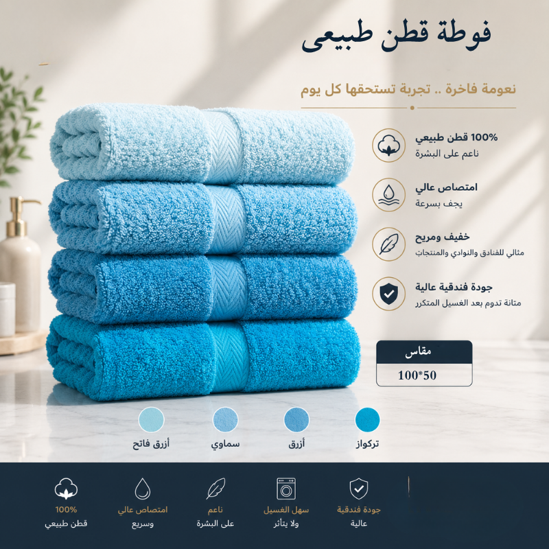 14-Piece Luxury Hotel-Grade Cotton Set (2 Bathrobes + 4 Towels 50x100 + 2 Bath Mats+ 2 SLIPPERS+ 4 TOWEL 30*30 ) in Colors – Premium Hotel Quality