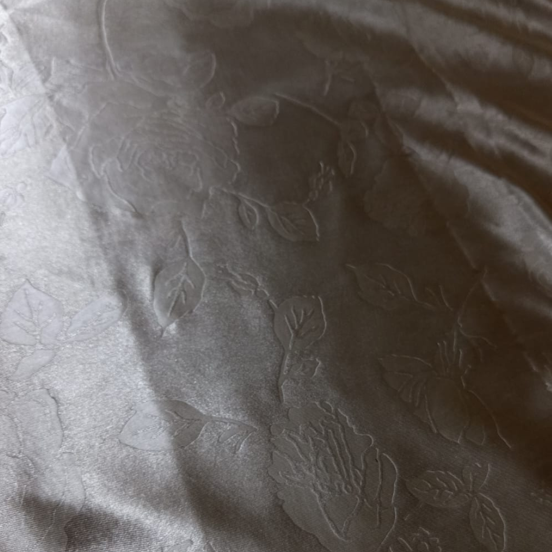 Blackout curtains FLORAL - 100% Blackout - sun zero - Fully Darkness for Room - thermal insulated fabric - silver steel Grommets - 1 Piece 150W X 240L
