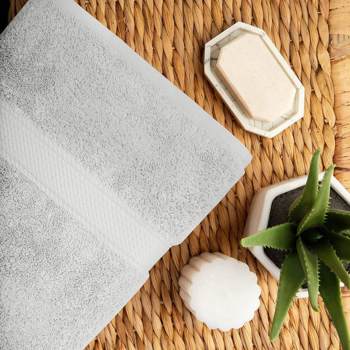 14-Piece Luxury Hotel-Grade Cotton Set (2 Bathrobes + 4 Towels 50x100 + 2 Bath Mats+ 2 SLIPPERS+ 4 TOWEL 30*30 ) in Colors – Premium Hotel Quality