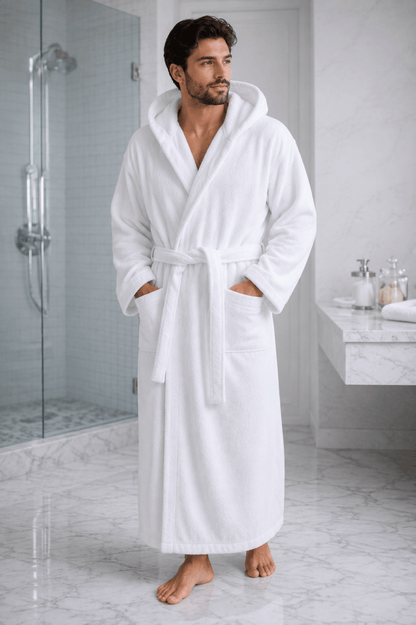 14-Piece Luxury Hotel-Grade Cotton Set (2 Bathrobes + 4 Towels 50x100 + 2 Bath Mats+ 2 SLIPPERS+ 4 TOWEL 30*30 ) in Colors – Premium Hotel Quality - TM HOME