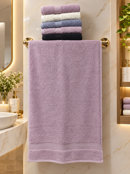 TM HOME 5-Piece Towel Set SIZE 100*50  – 100% Natural Cotton – Luxury Hotel Quality – Elegant Gradient Shades – Ultra-Soft, Highly Absorbent & Quick-Dry (Copy)