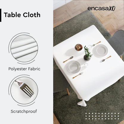 Dining Table Cloth  Water Repellent & Heat Resistant Polyester Square Dining Table Cover Cloth, Heavy Duty & Machine Washable