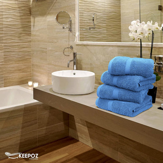 TM HOME منشفة فندقية فاخرة – 100% قطن طبيعي – 450 جم لكل منها، فائقة النعومة، عالية الامتصاص وسريعة الجفاف – جودة ممتازة، مقاس 50×100 سم
