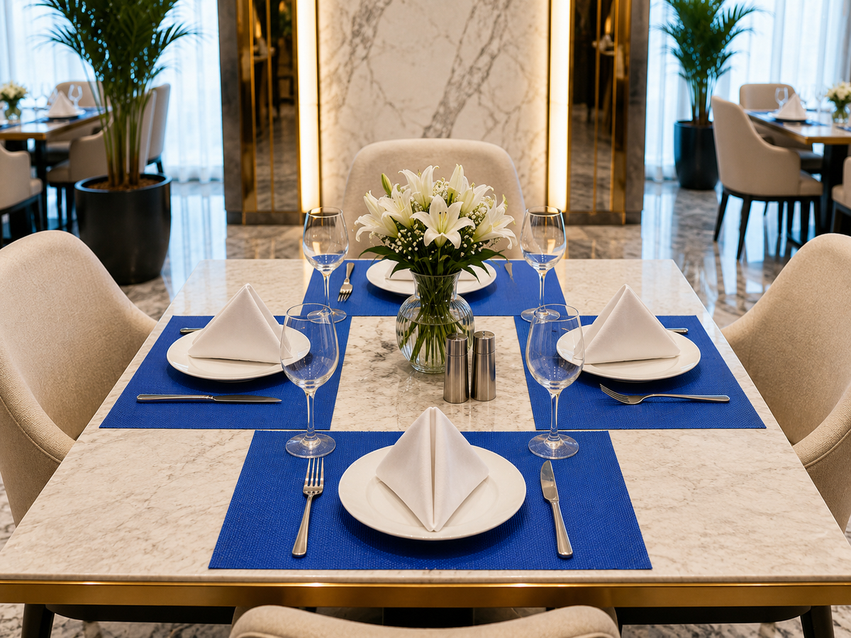 Premium Hotel-Quality Woven Placemat – Elegant Dining Table Mat, Durable & Easy-Care, Luxury Restaurant & Home Table Setting