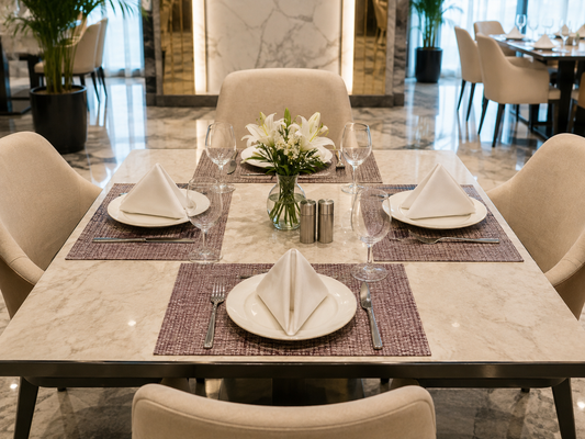 Premium Hotel-Quality Woven Placemat – Elegant Dining Table Mat, Durable & Easy-Care, Luxury Restaurant & Home Table Setting