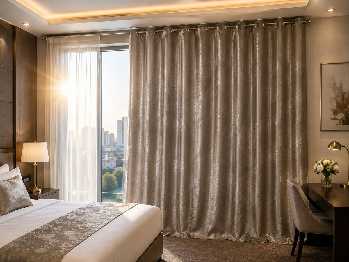 Blackout curtains FLORAL  - 100% Blackout - sun zero - Fully Darkness for Room - thermal insulated fabric - silver steel Grommets - 1 Piece 150W X 240L