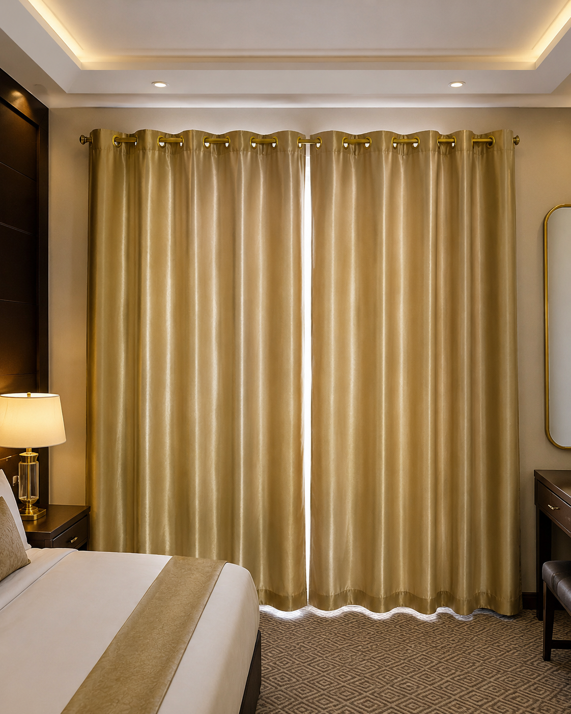 Blackout curtains - 100% Blackout - sun zero - Fully Darkness for Room - thermal insulated fabric - silver steel Grommets - 1 Piece 150W X 240L