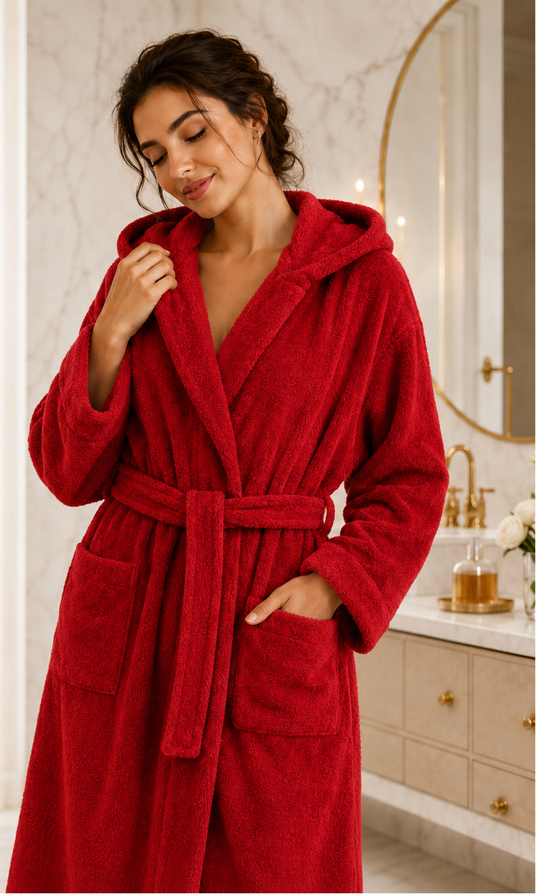 TM HOME Luxury Hotel Bath Robe – 100% Egyptian Cotton – Elegant Color – Ultra-Soft, Highly Absorbent & Premium Quality for Home, Spa & Hotels (Copy)