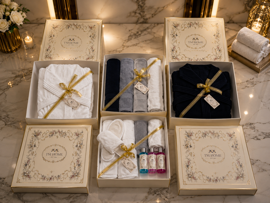 14-Piece Luxury Hotel-Grade Cotton Set (2 Bathrobes + 4 Towels 50x100 + 2 Bath Mats+ 2 SLIPPERS+ 4 TOWEL 30*30 ) in  Colors – Premium Hotel Quality
