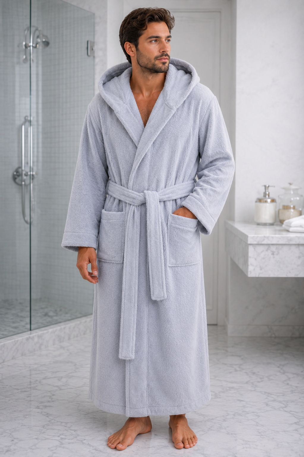 TM HOME Luxury Hotel Bath Robe – 100% Egyptian Cotton – Elegant Color – Ultra-Soft, Highly Absorbent & Premium Quality for Home, Spa & Hotels