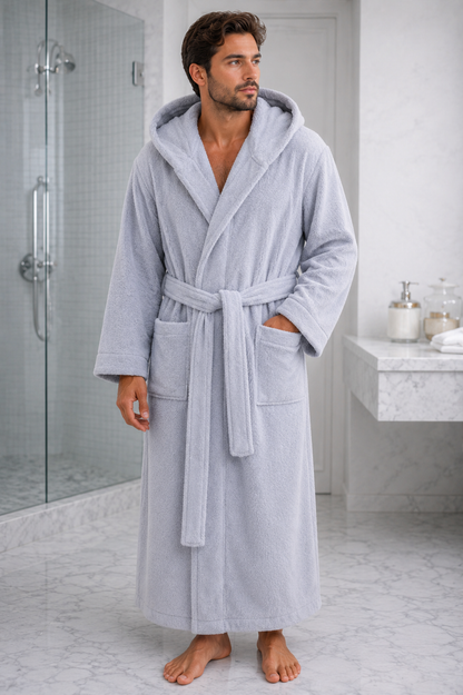 TM HOME Luxury Hotel Bath Robe – 100% Egyptian Cotton – Elegant Color – Ultra-Soft, Highly Absorbent & Premium Quality for Home, Spa & Hotels
