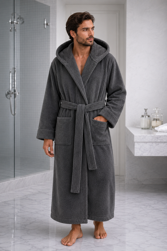 TM HOME Luxury Hotel Bath Robe – 100% Egyptian Cotton – Elegant Color – Ultra-Soft, Highly Absorbent & Premium Quality for Home, Spa & Hotels