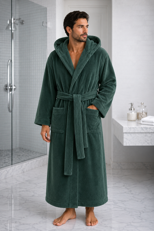 TM HOME Luxury Hotel Bath Robe – 100% Egyptian Cotton – Elegant Color – Ultra-Soft, Highly Absorbent & Premium Quality for Home, Spa & Hotels