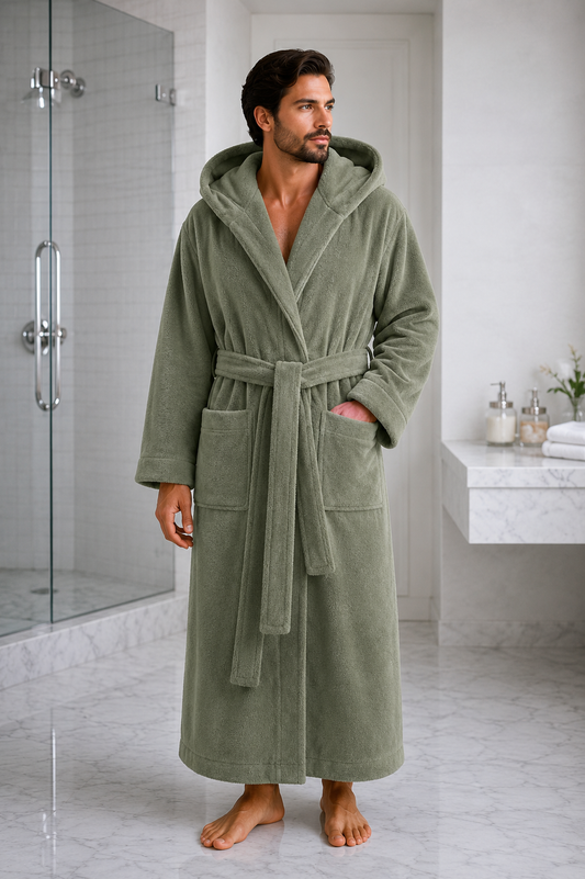 TM HOME Luxury Hotel Bath Robe – 100% Egyptian Cotton – Elegant Color – Ultra-Soft, Highly Absorbent & Premium Quality for Home, Spa & Hotels (Copy)