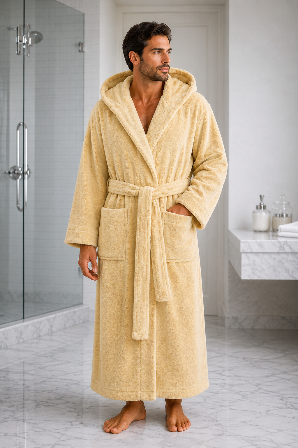 TM HOME Luxury Hotel Bath Robe – 100% Egyptian Cotton – Elegant Color – Ultra-Soft, Highly Absorbent & Premium Quality for Home, Spa & Hotels