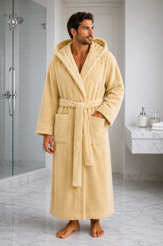 TM HOME Luxury Hotel Bath Robe – 100% Egyptian Cotton – Elegant Color – Ultra-Soft, Highly Absorbent & Premium Quality for Home, Spa & Hotels