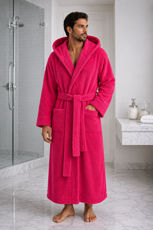 TM HOME Luxury Hotel Bath Robe – 100% Egyptian Cotton – Elegant Color – Ultra-Soft, Highly Absorbent & Premium Quality for Home, Spa & Hotels