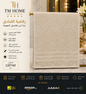 منشفة جاكار منزلية فاخرة كبيرة من TM مقاس 120×60 سم – 750 جرام قطن مصري 100% فائق الامتصاص – ناعمة ومتينة