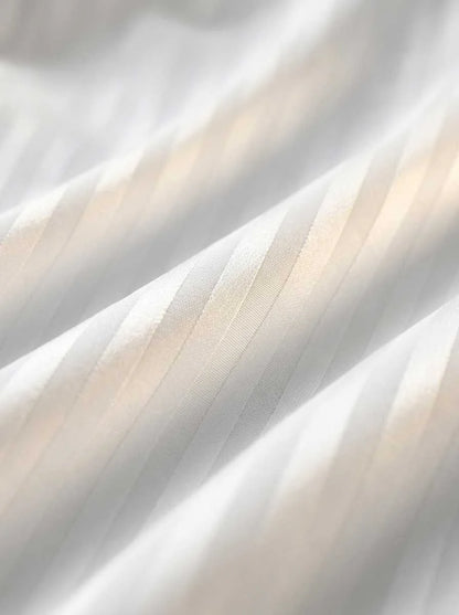TM Home 3-Piece Striped Duvet Cover Set – 100% Natural Cotton, Hotel-Grade Luxury Comfort