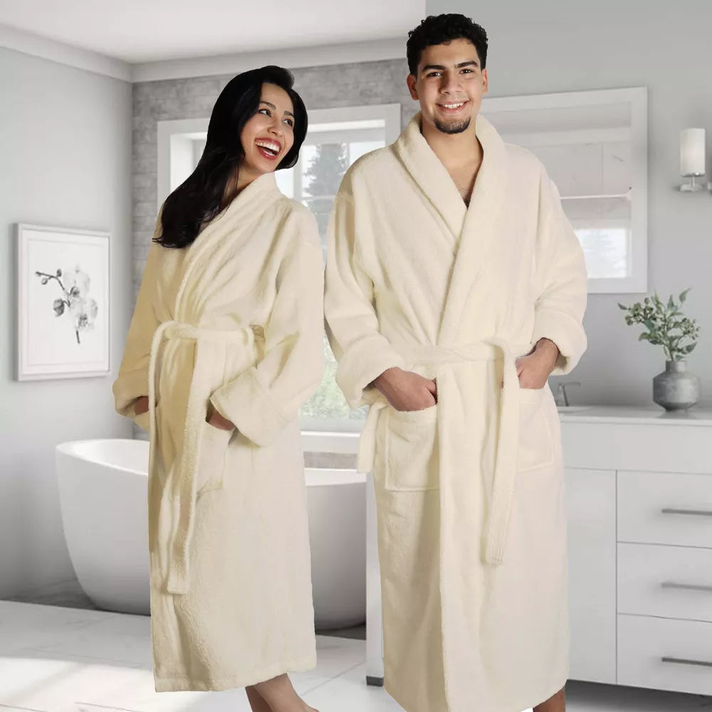 TM HOME Luxury Hotel Bath Robe – 100% Egyptian Cotton – Elegant Color – Ultra-Soft, Highly Absorbent & Premium Quality for Home, Spa & Hotels