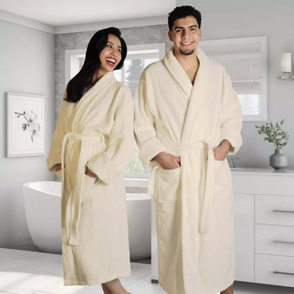 TM HOME Luxury Hotel Bath Robe – 100% Egyptian Cotton – Elegant Color – Ultra-Soft, Highly Absorbent & Premium Quality for Home, Spa & Hotels