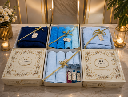 14-Piece Luxury Hotel-Grade Cotton Set (2 Bathrobes + 4 Towels 50x100 + 2 Bath Mats+ 2 SLIPPERS+ 4 TOWEL 30*30 ) in  Colors – Premium Hotel Quality
