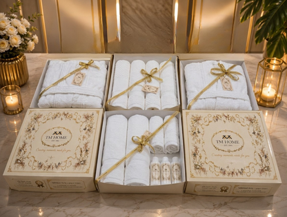 14-Piece Luxury Hotel-Grade Cotton Set (2 Bathrobes + 4 Towels 50x100 + 2 Bath Mats+ 2 SLIPPERS+ 4 TOWEL 30*30 ) in  Colors – Premium Hotel Quality