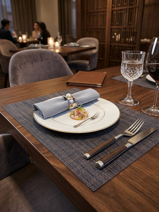Premium Hotel-Quality Woven Placemat – Elegant Dining Table Mat, Durable & Easy-Care, Luxury Restaurant & Home Table Setting
