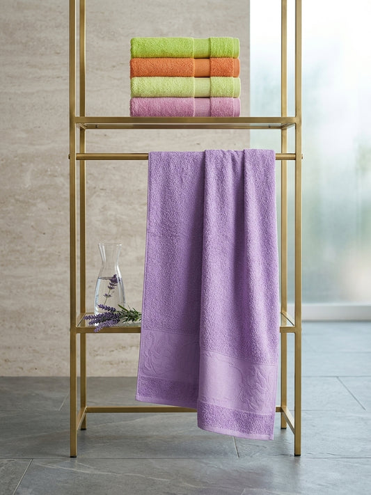 TM HOME 5-Piece Towel Set SIZE 120*60  – 100% Natural Cotton – Luxury Hotel Quality – Elegant Gradient Shades – Ultra-Soft, Highly Absorbent & Quick-Dry