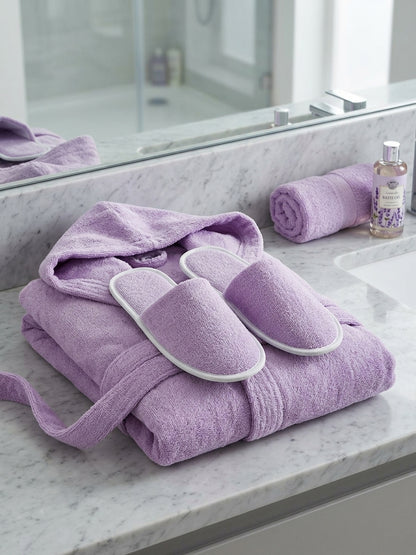 Luxury Hotel Bath Robe + Towel 100*50 + Slipper with Luxury Box – 100% Egyptian Cotton – Elegant Color – Ultra-Soft, Highly Absorbent & Premium Quality for Home, Spa & Hotels