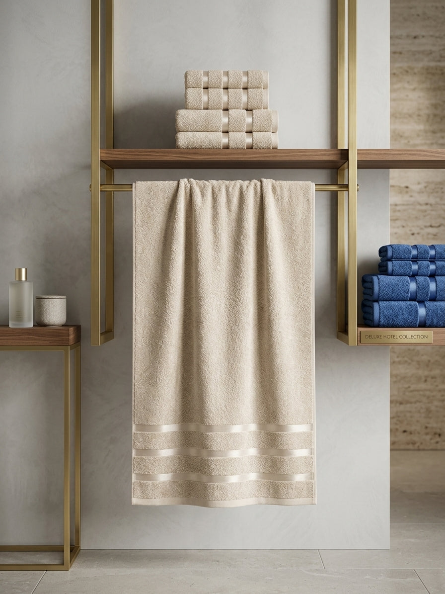 TM HOME Luxury  Hotel Towel  SIZE 100*50   – 100% Natural Cotton – 250g Each, Ultra-Soft, Highly Absorbent & Quick-Dry – Premium Quality, Size 50×100 cm