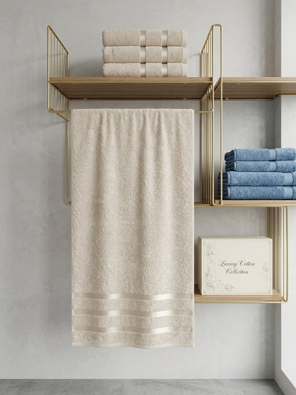 TM HOME Luxury  Hotel Towel   SIZE 100*50 – 100% Natural Cotton – 250g Each, Ultra-Soft, Highly Absorbent & Quick-Dry – Premium Quality, Size 50×100 cm