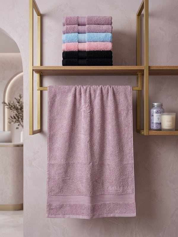 TM HOME 5-Piece Towel Set SIZE 100*50  – 100% Natural Cotton – Luxury Hotel Quality – Elegant Gradient Shades – Ultra-Soft, Highly Absorbent & Quick-Dry
