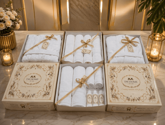 Luxury Hotel Bath Robe + Towel 100*50 + Slipper with Luxury Box – 100% Egyptian Cotton – Elegant Color – Ultra-Soft, Highly Absorbent & Premium Quality for Home, Spa & Hotels (Copy) - TM HOME