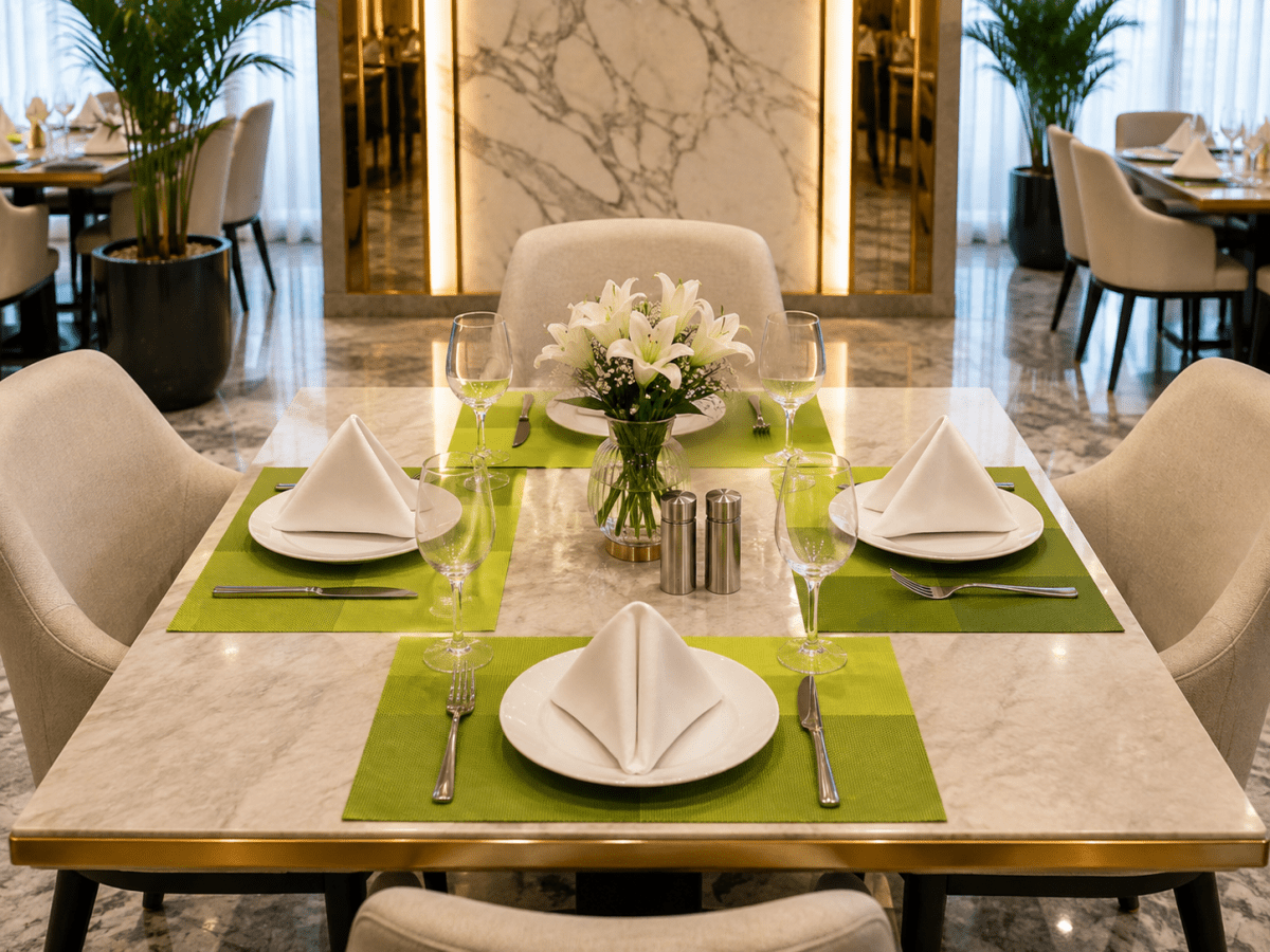 Premium Hotel-Quality Woven Placemat – Elegant Dining Table Mat, Durable & Easy-Care, Luxury Restaurant & Home Table Setting - TM HOME
