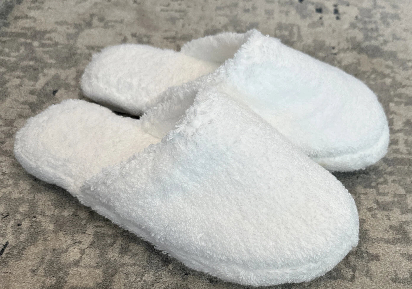 TM Home Hotel Slipper x3  – White Jacquard 100% Cotton | Luxury Spa & Hotel Use