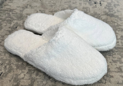 TM Home Hotel Slipper x3  – White Jacquard 100% Cotton | Luxury Spa & Hotel Use