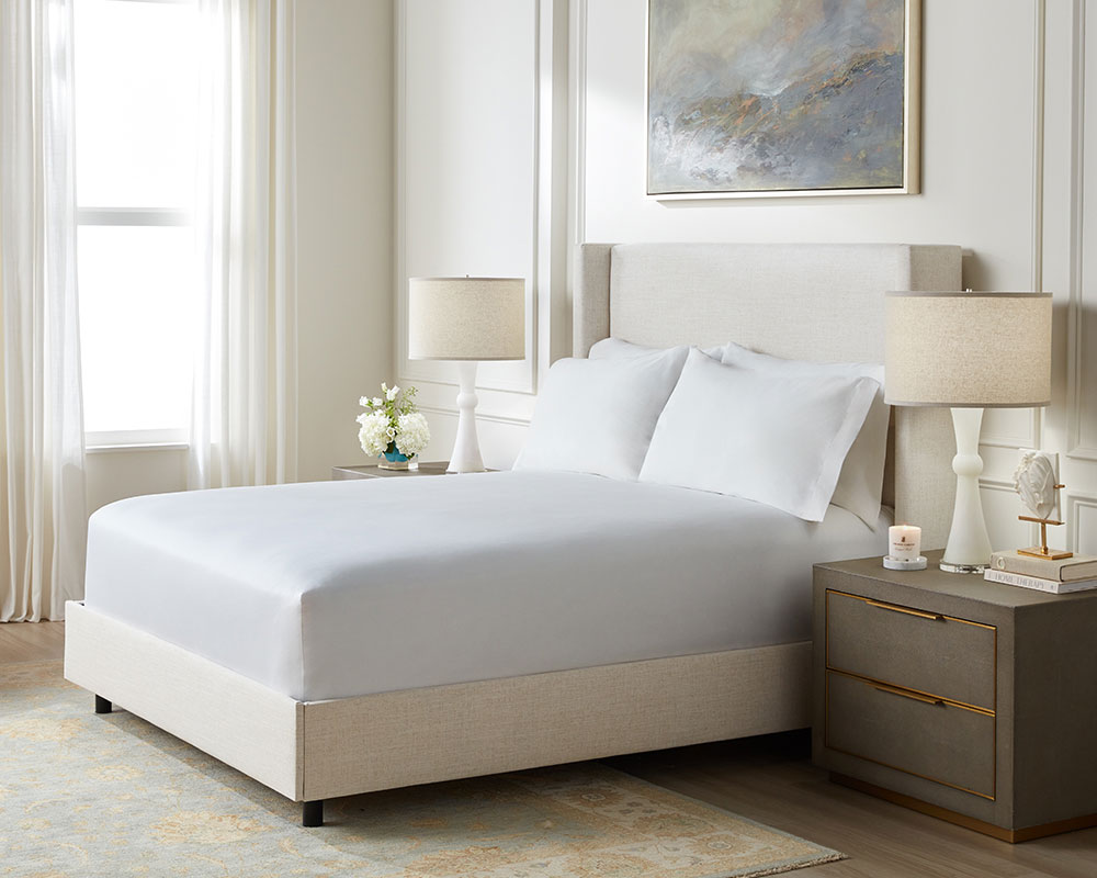 TM Home 3-Piece Striped fitted Sheet Set – 100% Natural Cotton, 400 Thread Count – Includes 2 Hotel-Grade Pillowcases