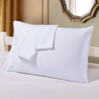 TM Home 3-Piece Striped Flat Sheet Set – 100% Natural Cotton, 400 Thread Count – Includes 2 Hotel-Grade Pillowcases